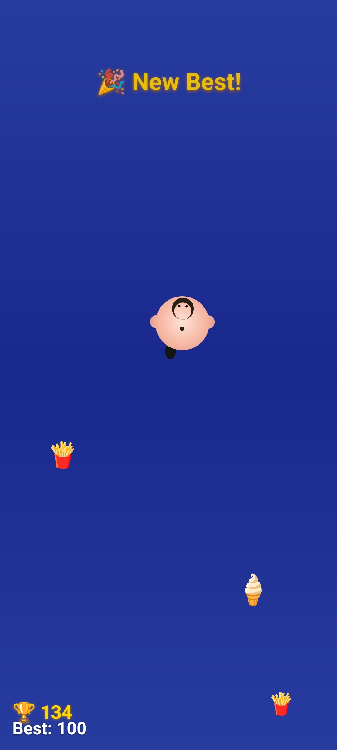 Belly Escape app screenshot – dark theme